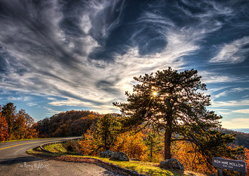 Iron Mine Hollow Autumn Sun By Terry Aldhizer